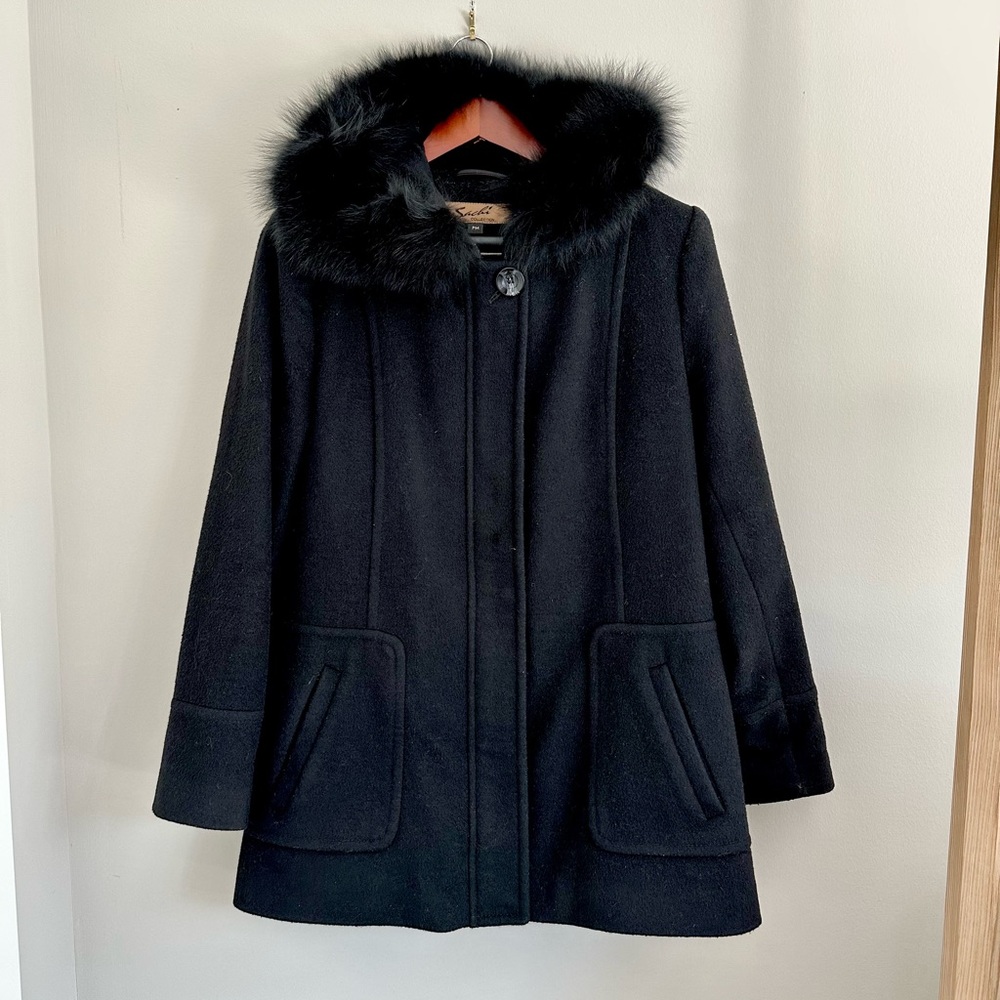 SACHI Winter Coat with Fox Fur Hood